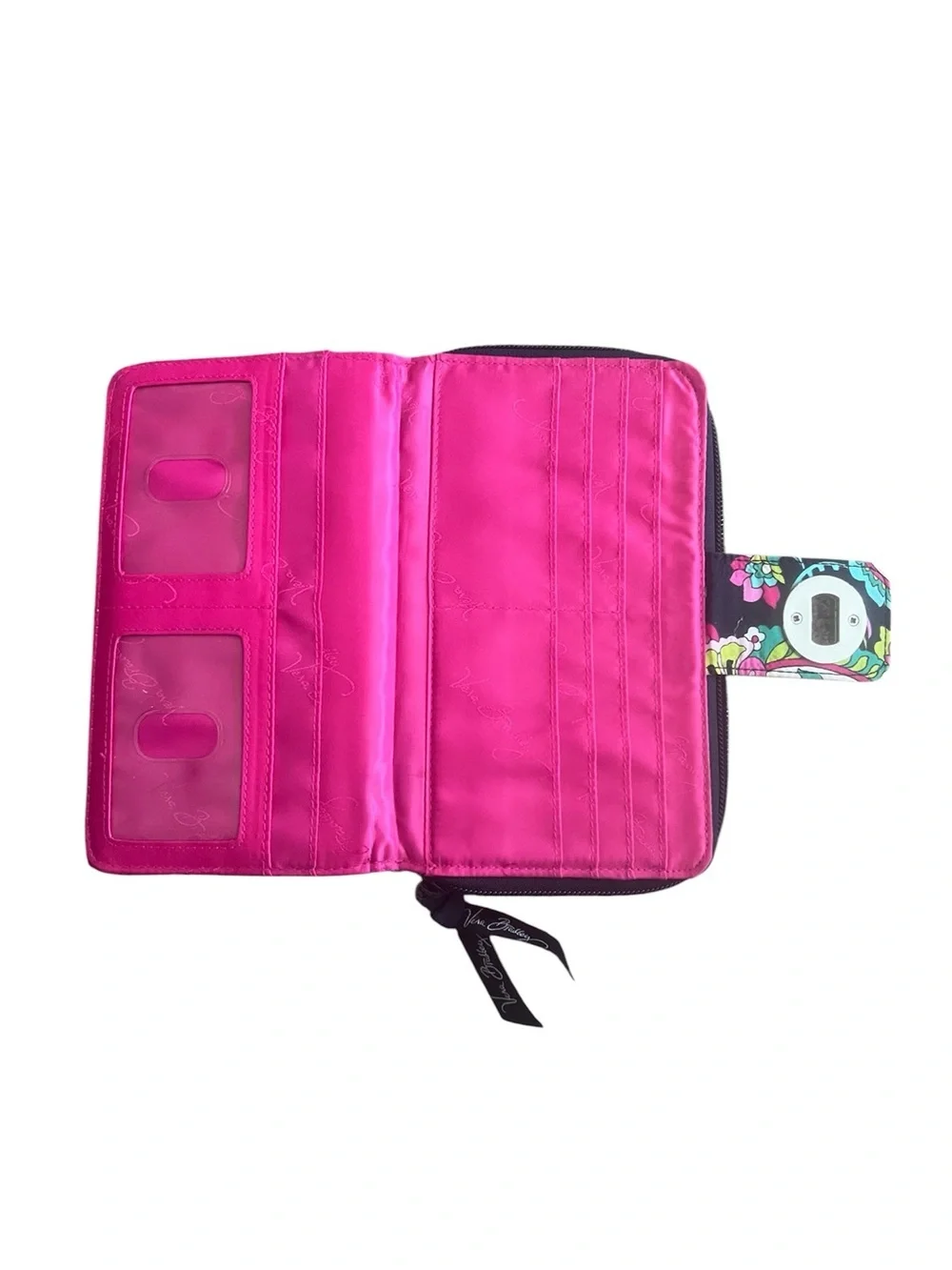 Vera Bradley Petal Paisley Zip Around Wallet Retired ‘14